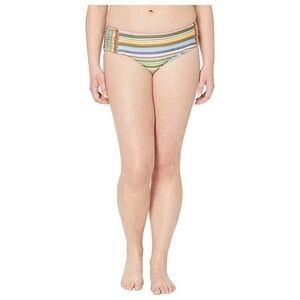 New Becca ETC Shirred Detail East Village Bikini Bottom Stretch SZ 14-16